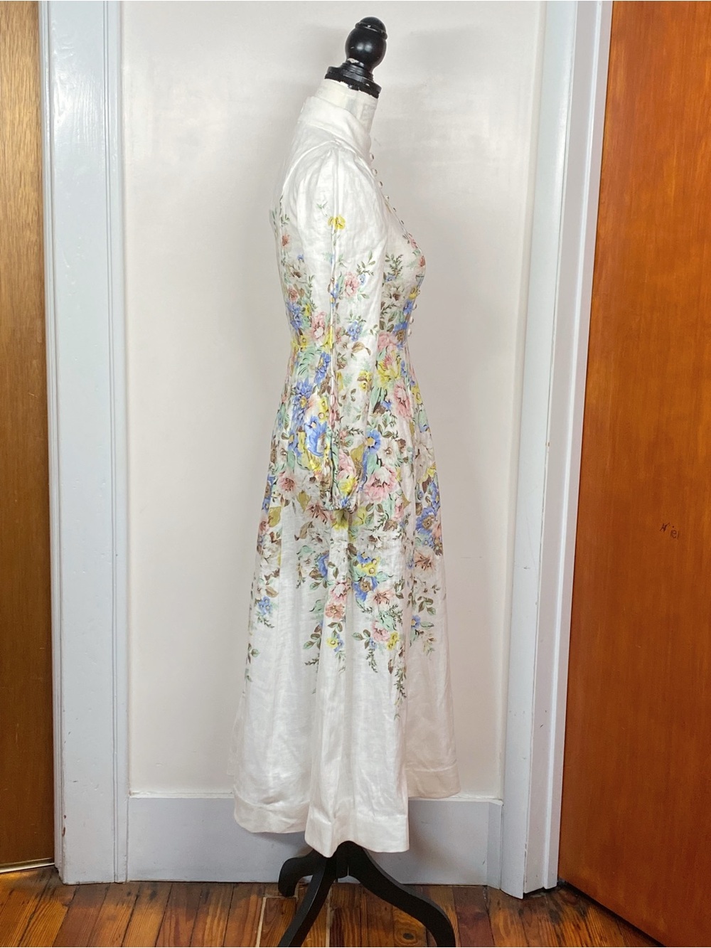 Zimmermann Matchmaker Floral Linen Midi Dress size 0/us size 4 - Picture 10 of 14